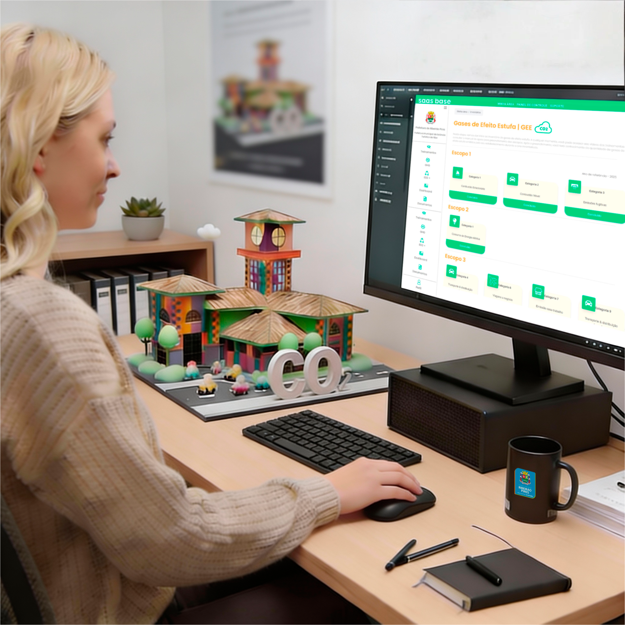 Ribeirão Pires passa a monitorar emissão de gases de efeito estufa no Paço Municipal