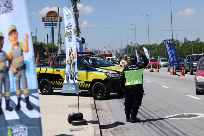 Santo André e São Caetano realizam ação integrada para um trânsito mais seguro