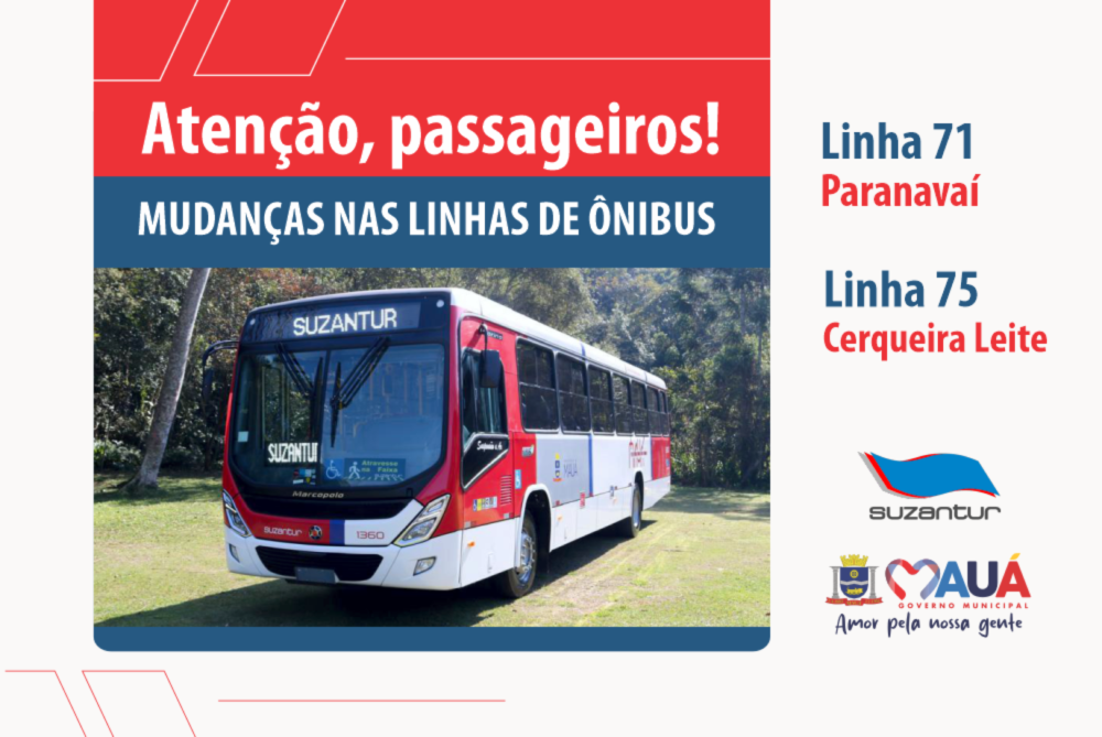 Prefeitura de Mauá altera linhas e cria novo atendimento na Av. Cidade de Mauá