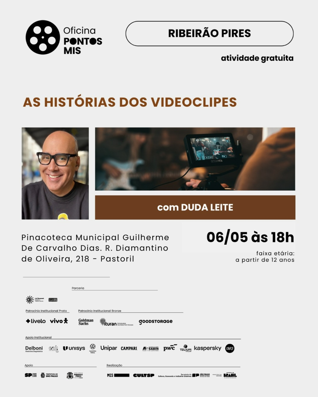 Ribeirão Pires abre inscrições para oficina gratuita sobre “As Histórias dos Videoclipes”