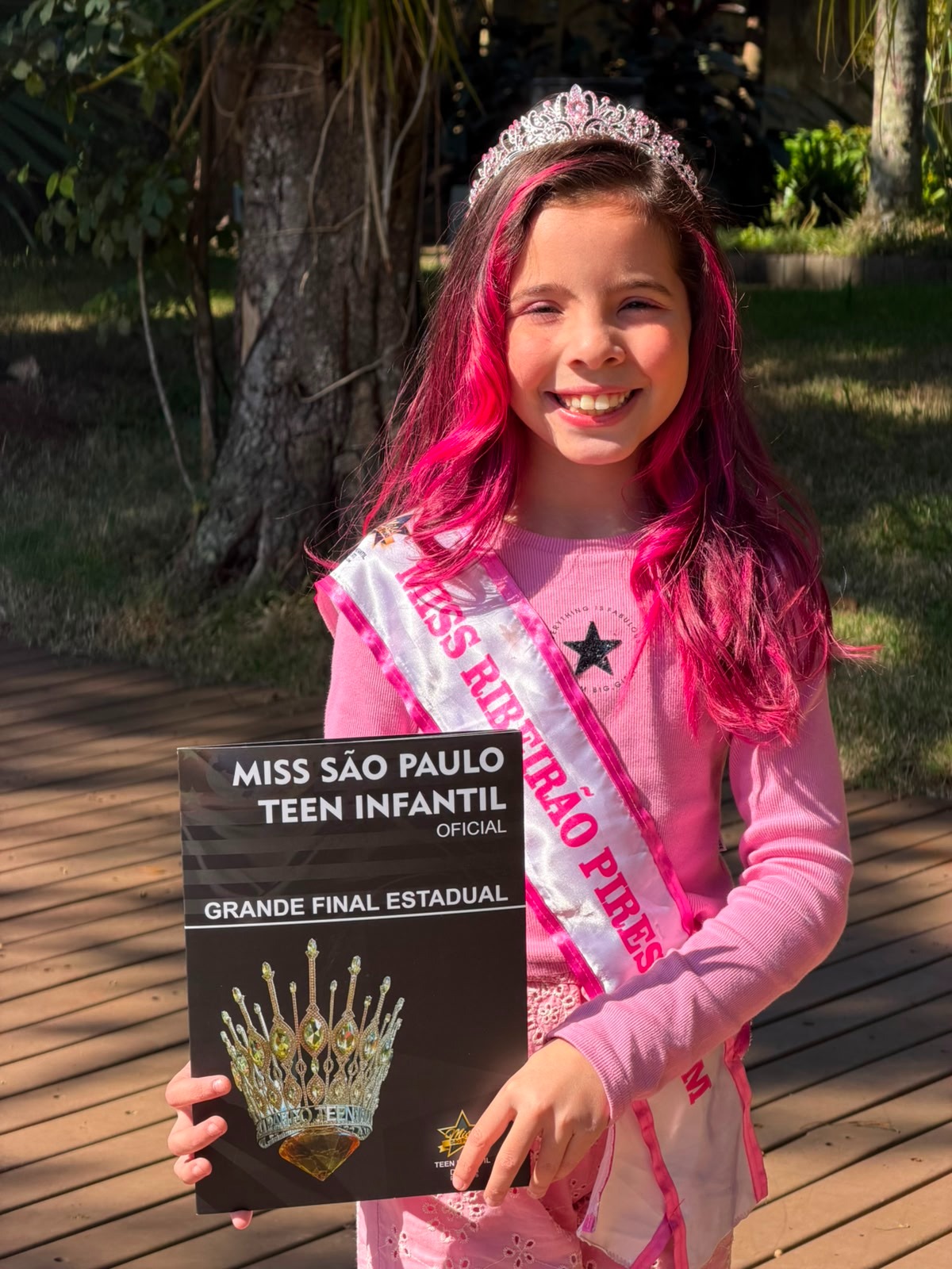 Kiara Freitas é eleita Miss Ribeirão Pires Mirim 2026 e avança para final estadual