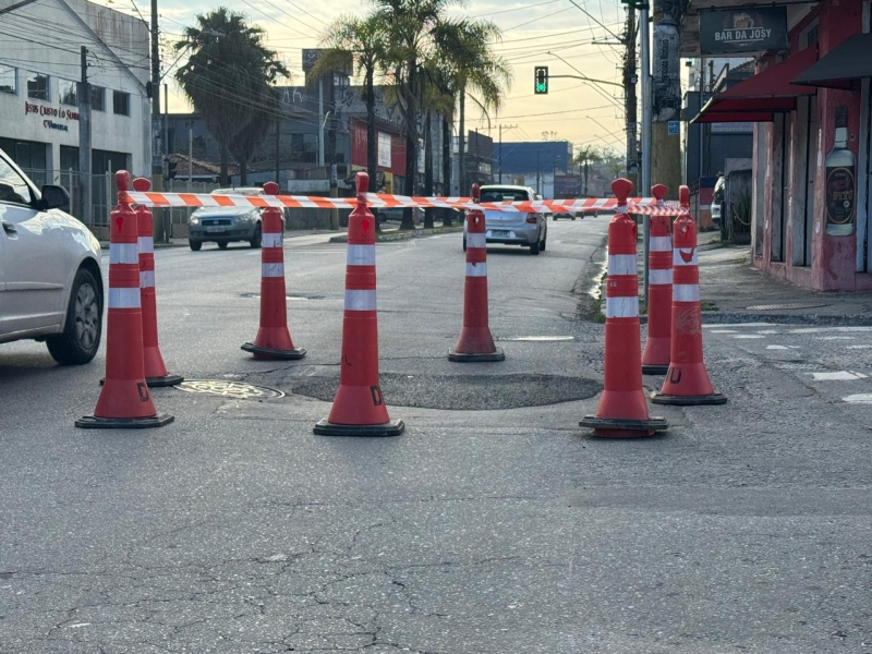 Prefeitura de Ribeirão Pires conclui obra emergencial e libera trânsito no bairro Santana